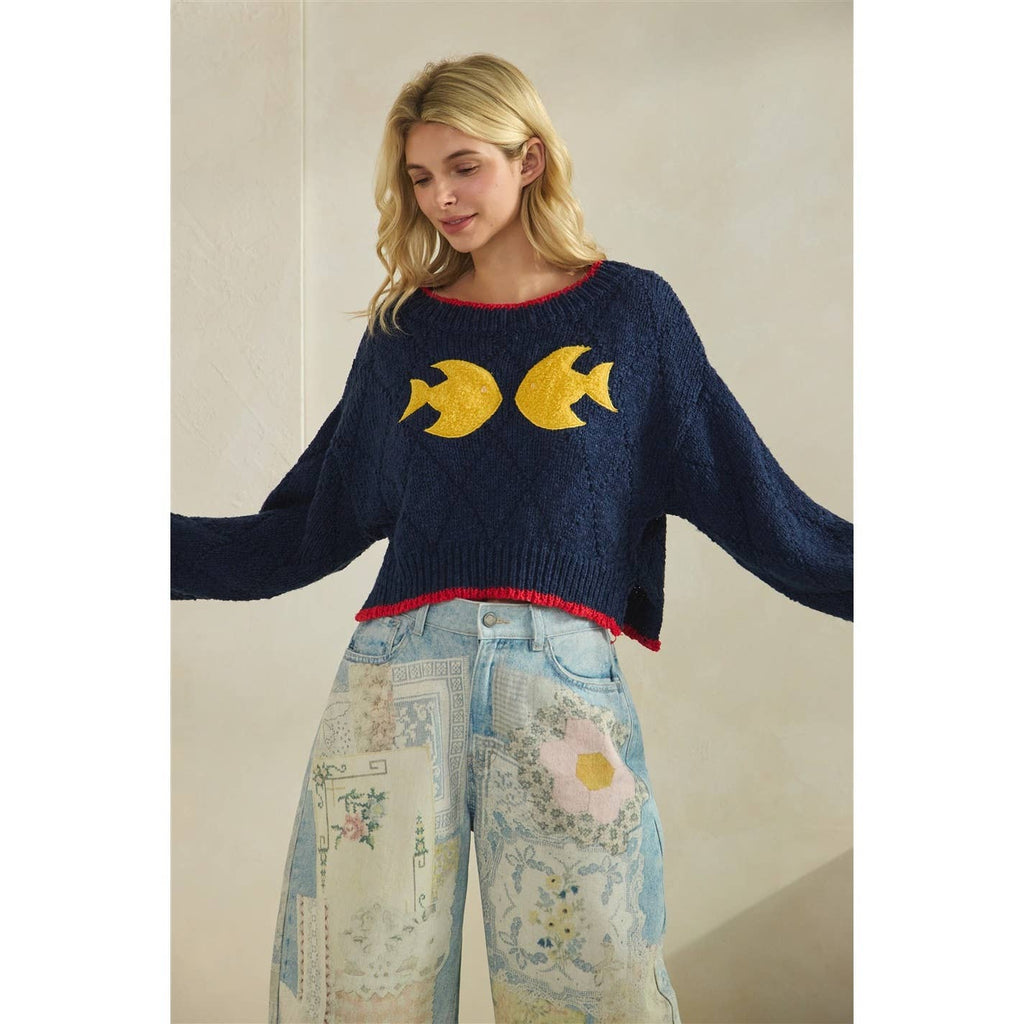 Printed Knitted Sweater