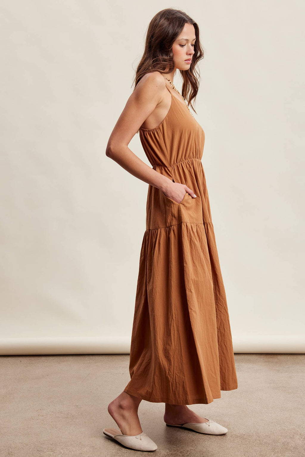 Embroidered Lace Vest & Sleeveless Midi Dress Set LD1651