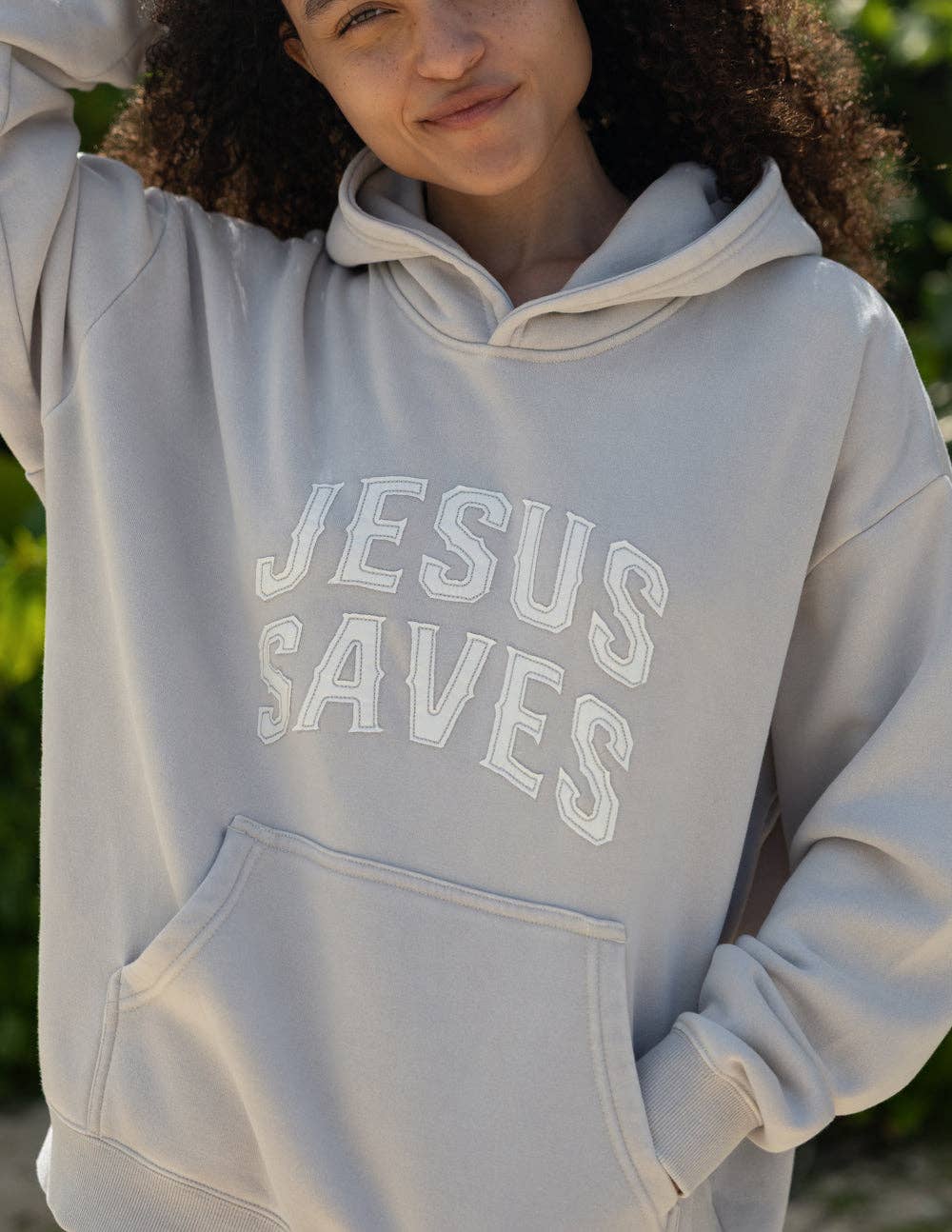 Jesus Saves Fog Grey Unisex Hoodie