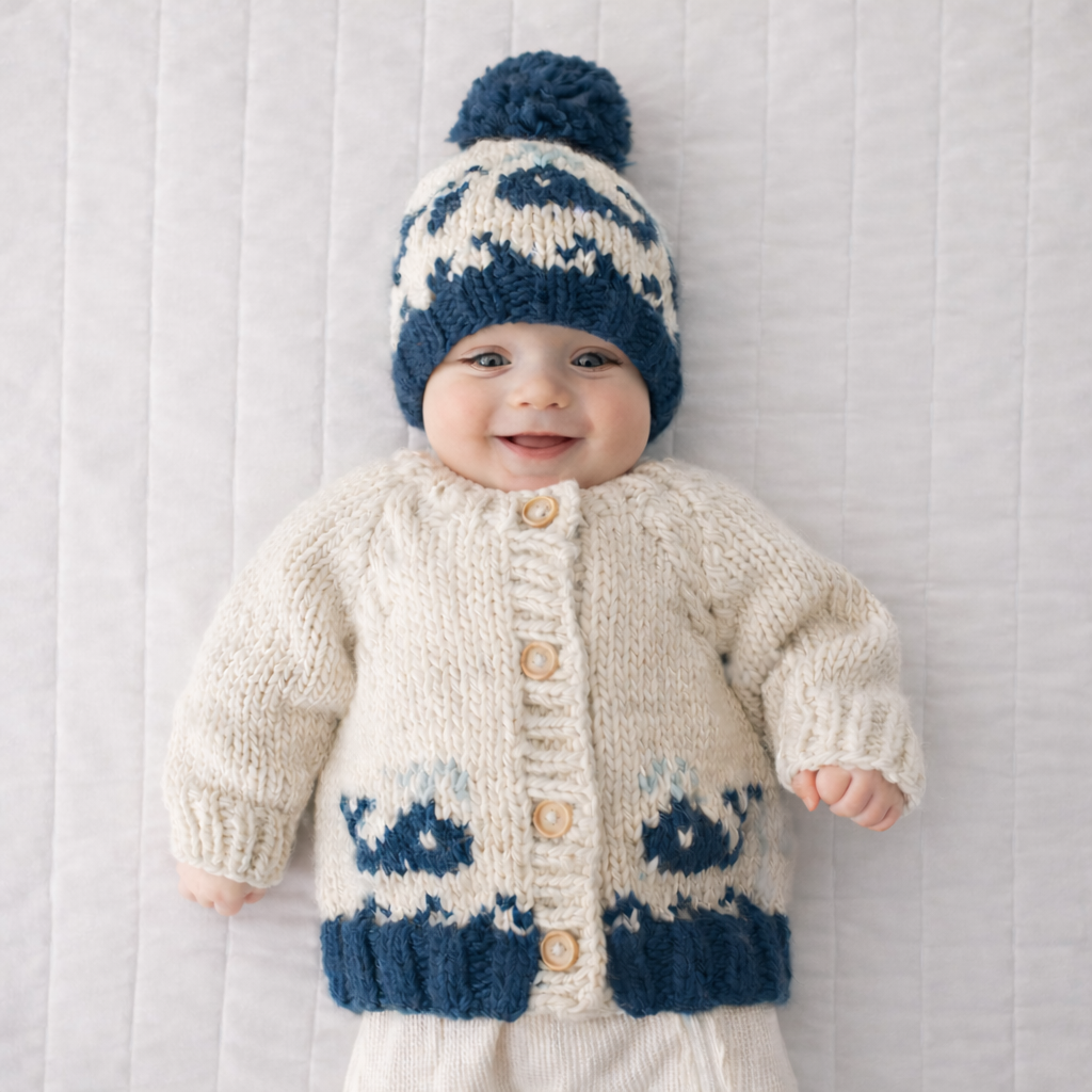 Whale Cardigan Sweater for Baby & Toddler