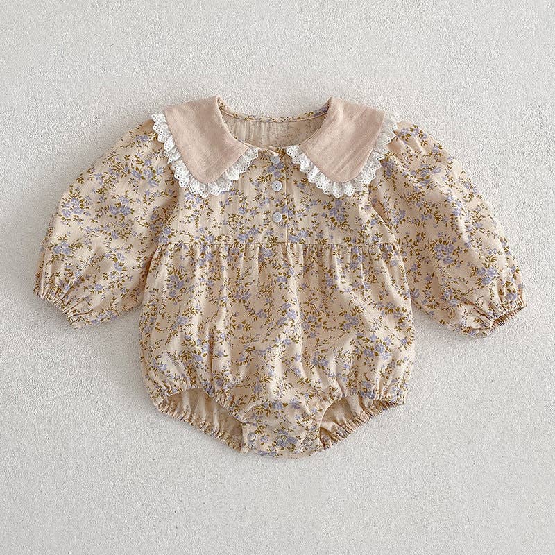 Toddler Baby Girl Floral Romper - Multiple Colors Available