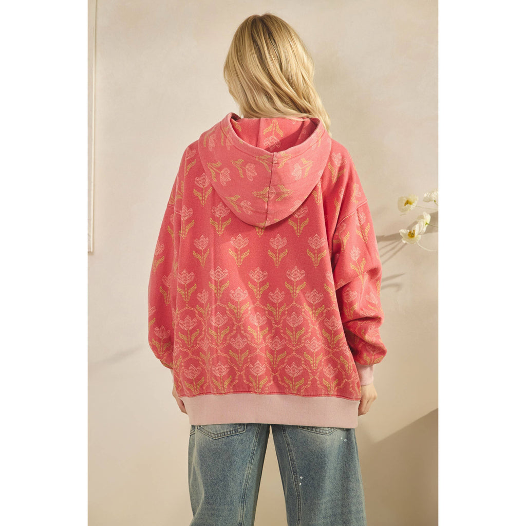 Printed Fleece Hoodie
