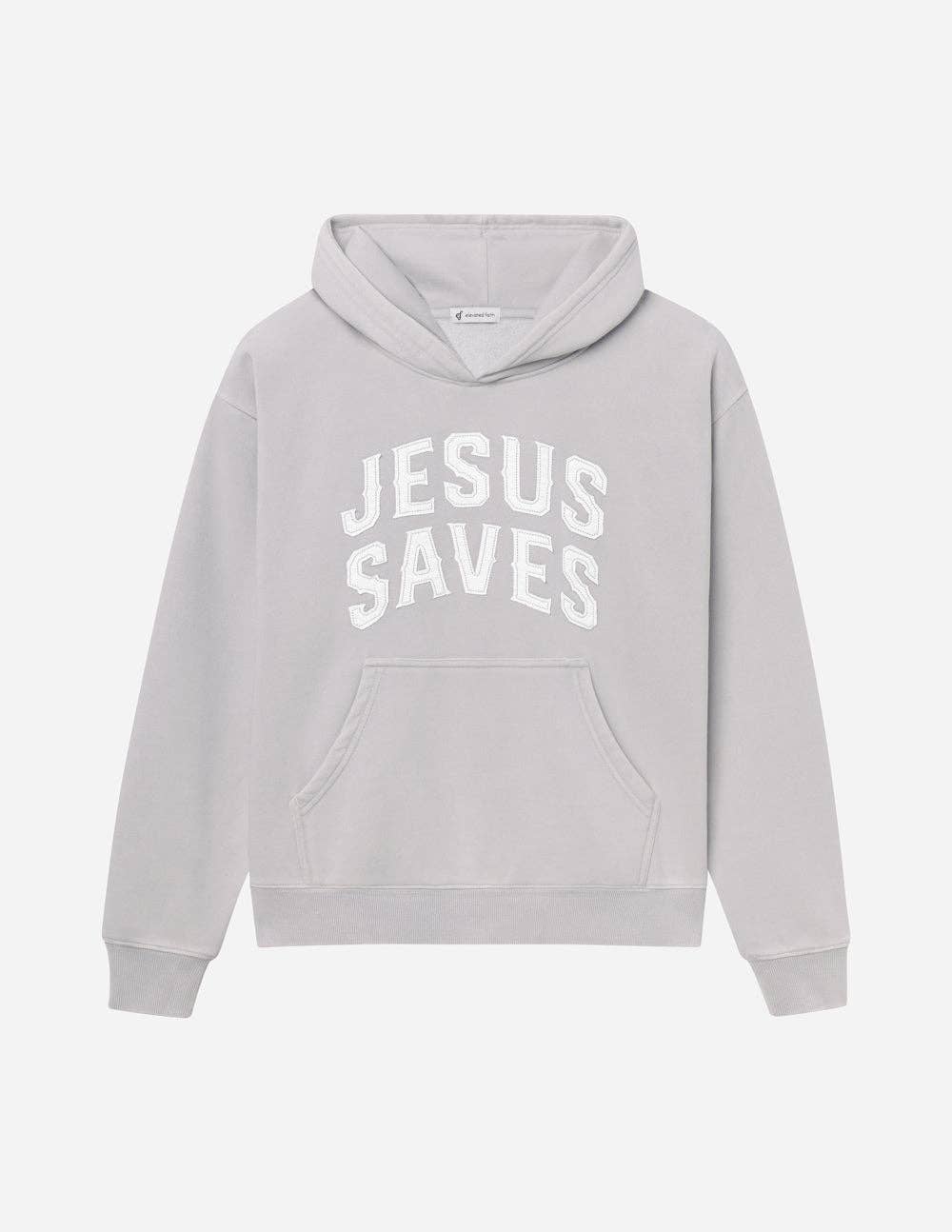 Jesus Saves Fog Grey Unisex Hoodie