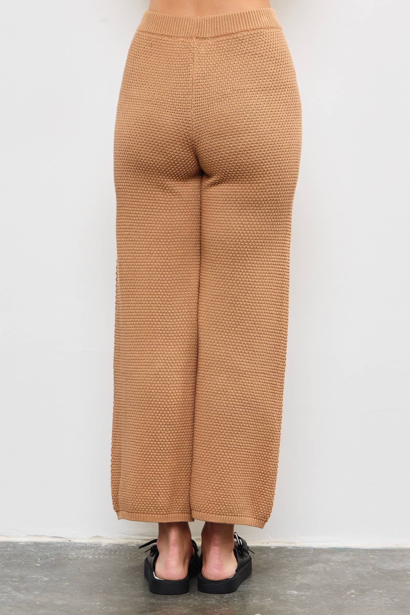 KNIT WIDE LEG PANTS