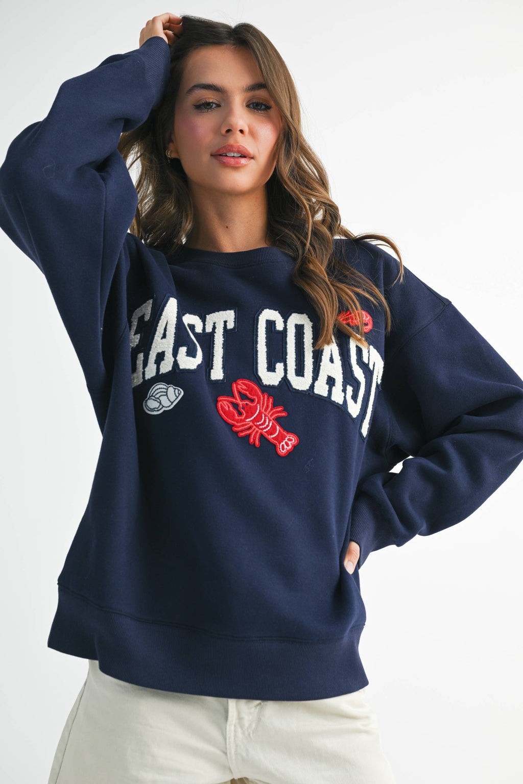 9134GK Modern Vintage Graphic Fleece Pullover 2