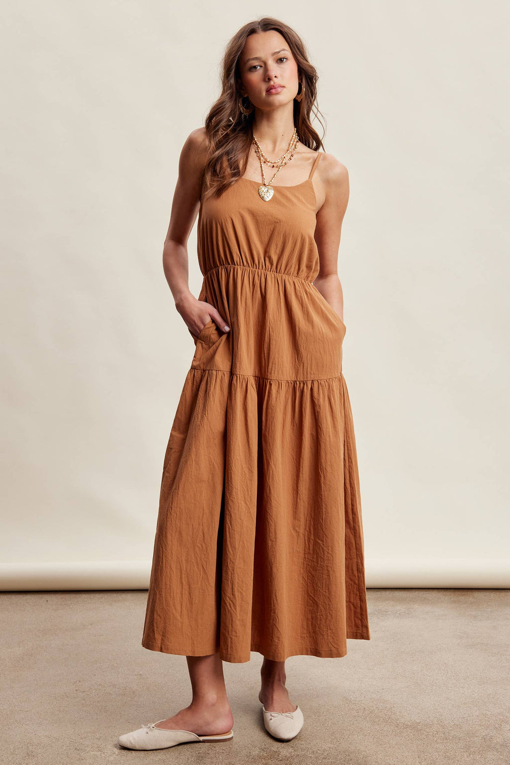Embroidered Lace Vest & Sleeveless Midi Dress Set LD1651
