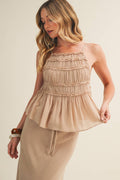 Tiered Ruffle Bodice Babydoll Cami