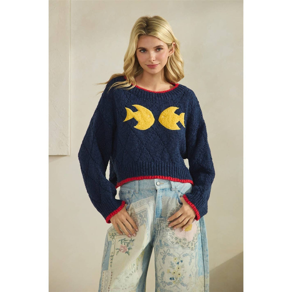 Printed Knitted Sweater