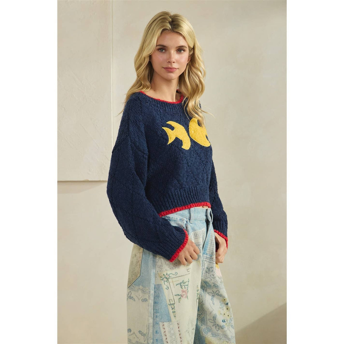 Printed Knitted Sweater