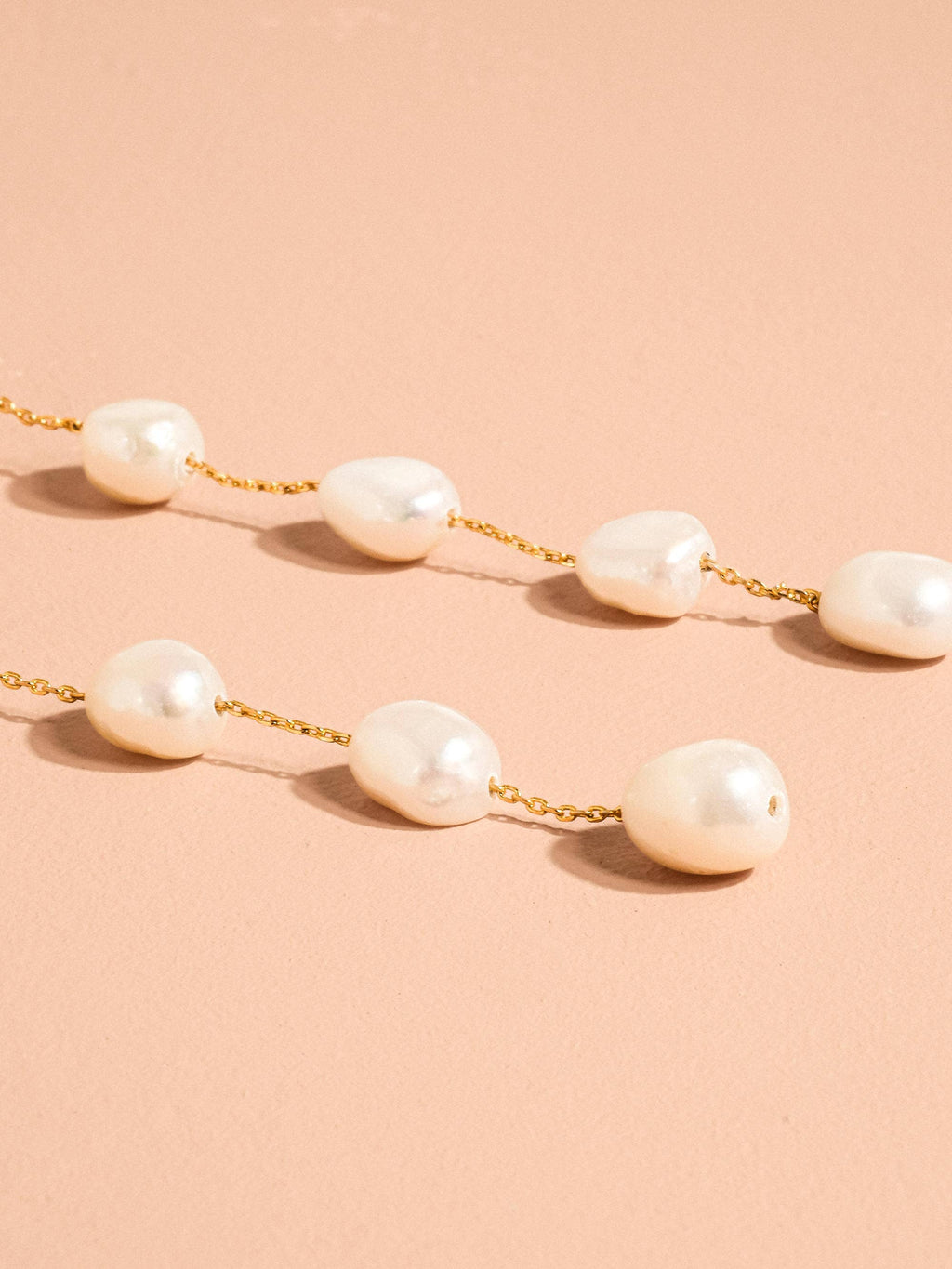 Ornella 18K Gold Vintage Freshwater Pearl Drop Earrings