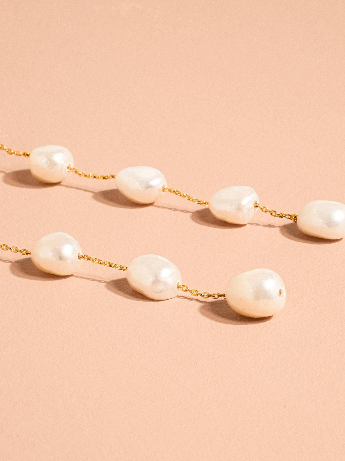 Ornella 18K Gold Vintage Freshwater Pearl Drop Earrings