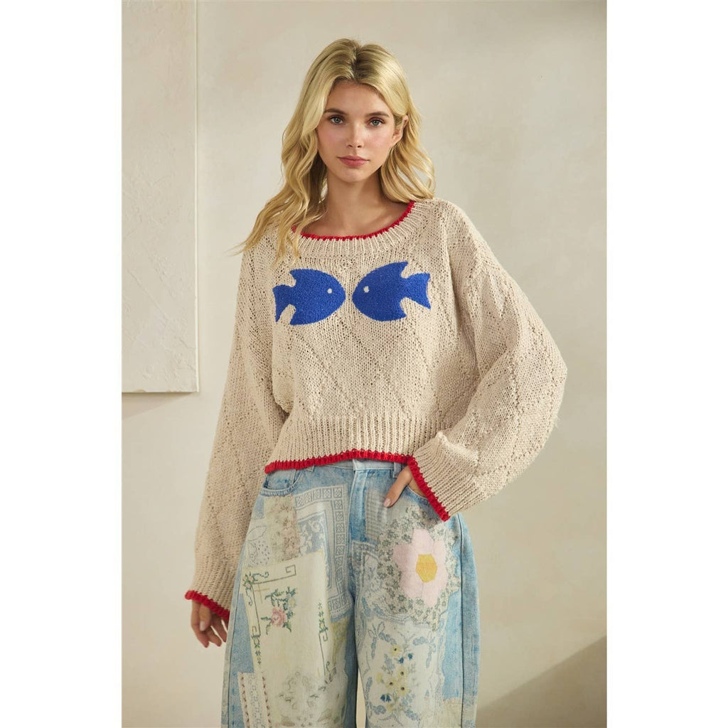 Printed Knitted Sweater