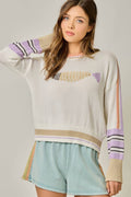 61359 Color Block Pullover Sweater