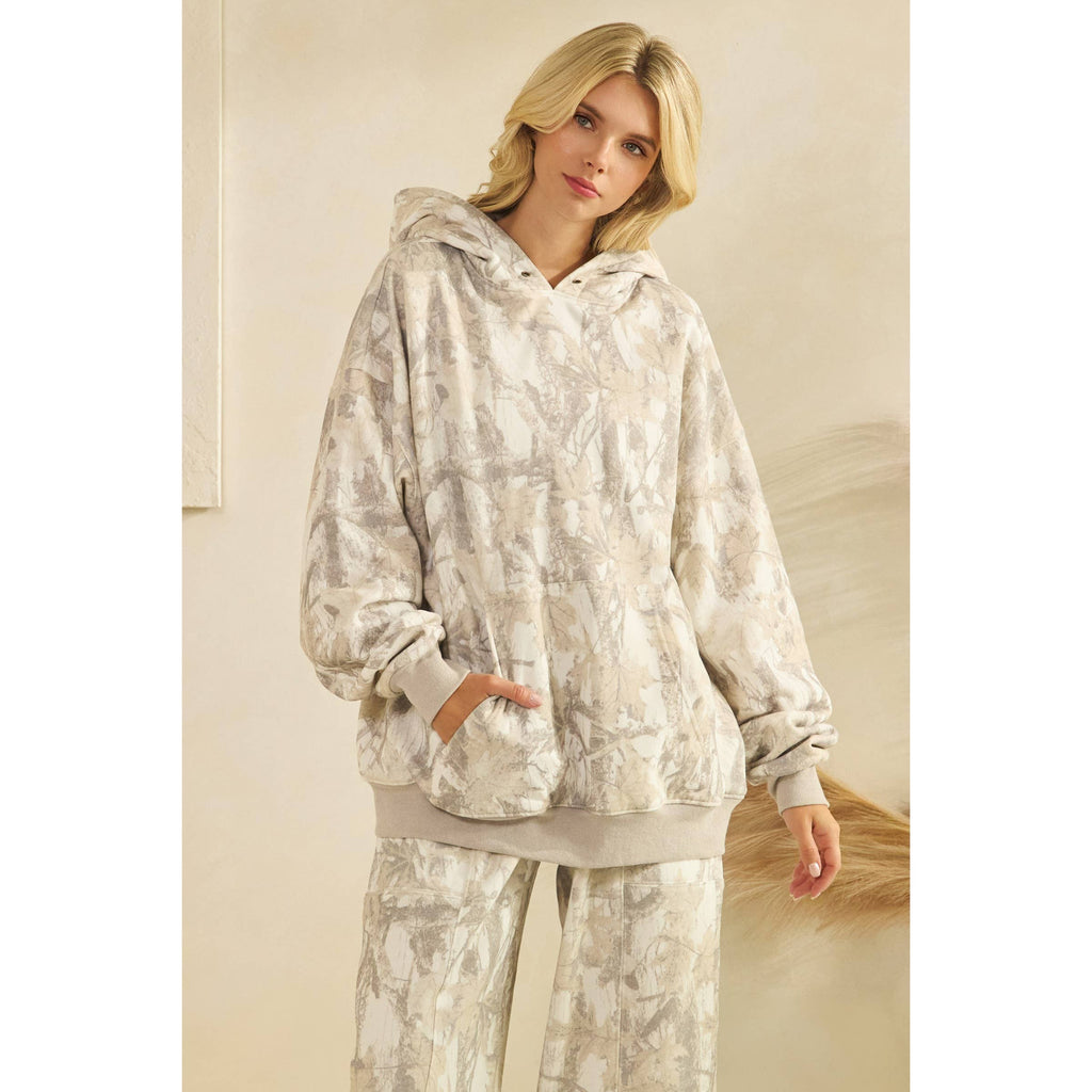 Printed Fleece Hoodie