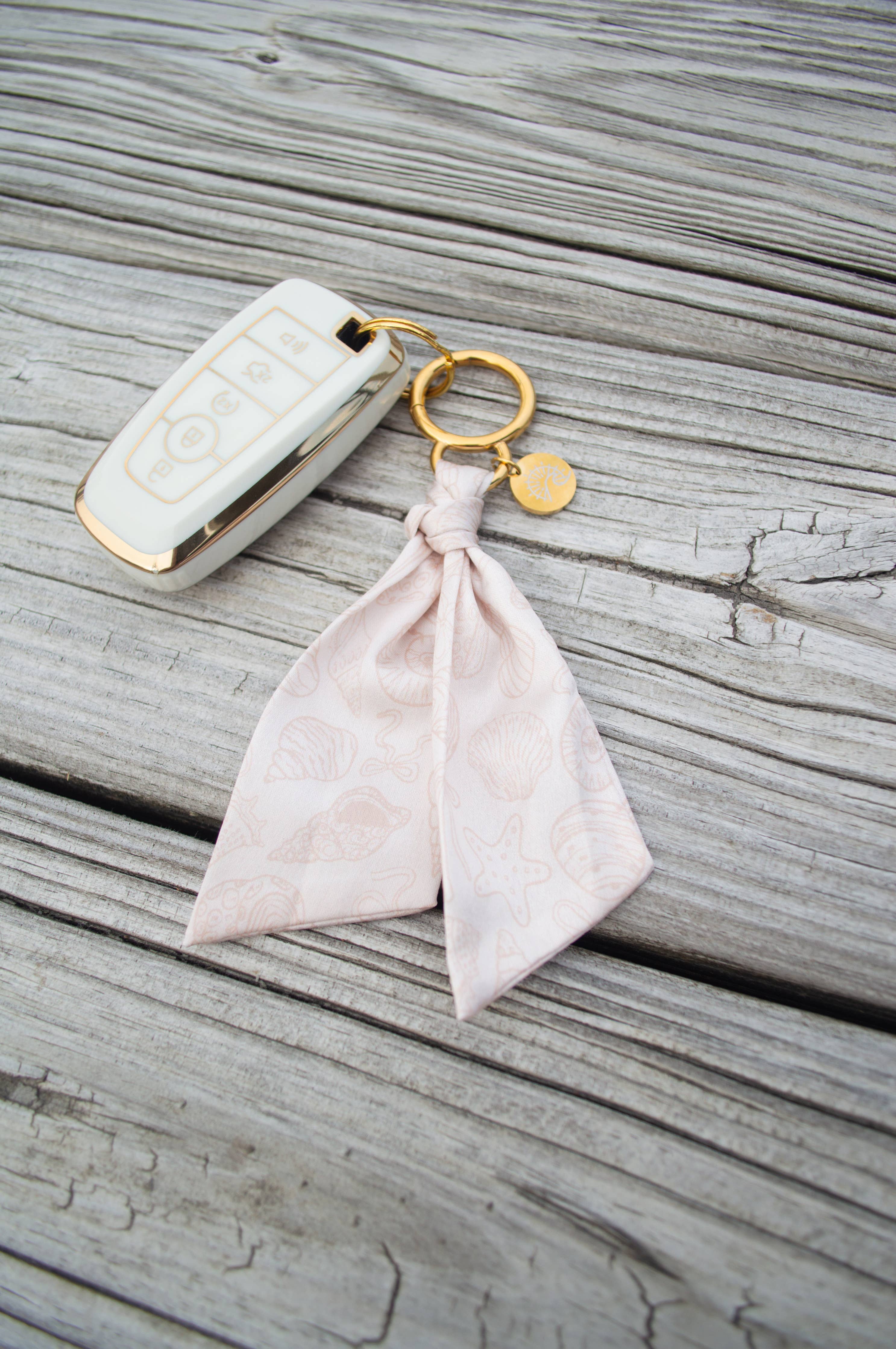 Ivory Tides Satin Keychain