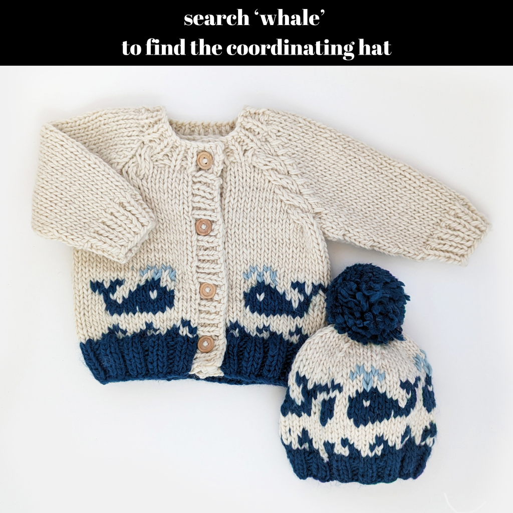 Whale Cardigan Sweater for Baby & Toddler