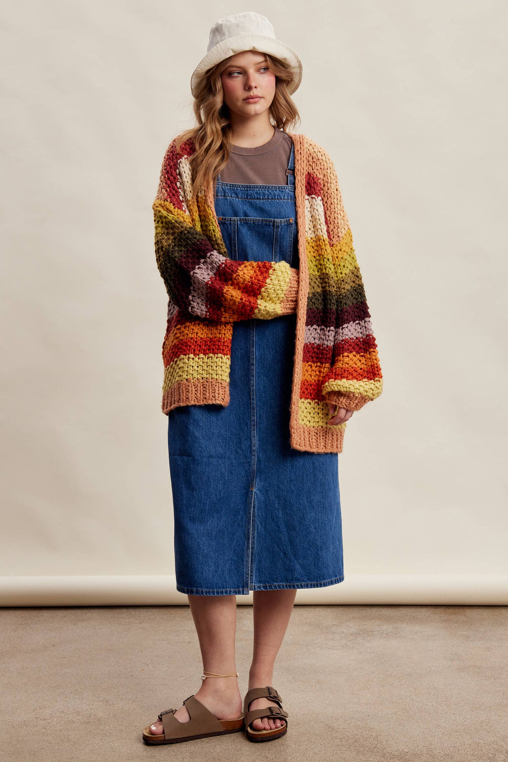 Rainbow Hand-Crochet Open Cardigan LSW0620