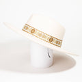 Embroidered Strap Fedora Fashion Hat