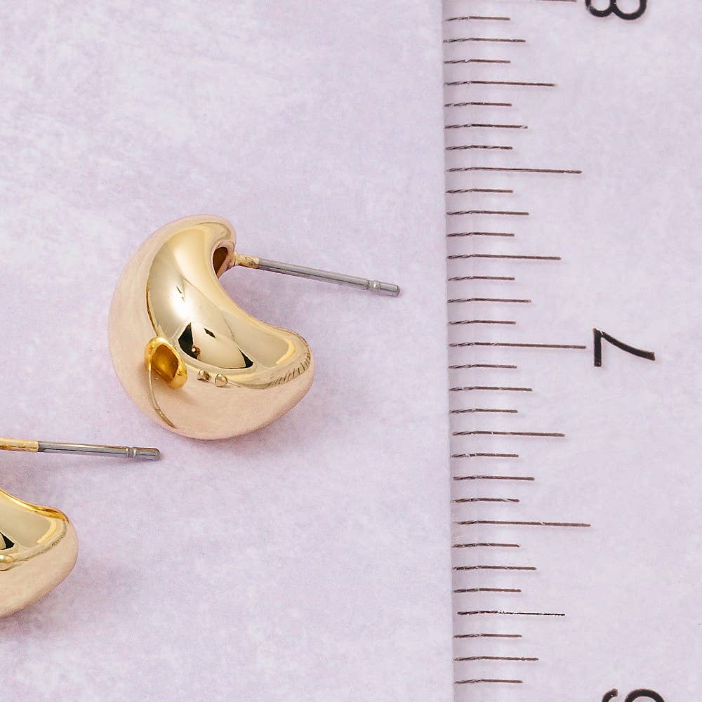 Gold Dipped Spherical Hoop Earrings