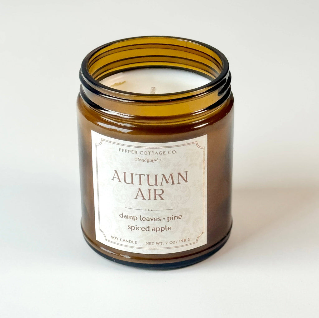 Autumn Air - Wet Leaves, Spiced Apple, Pine, Cedar 7 oz Soy Fall Candle