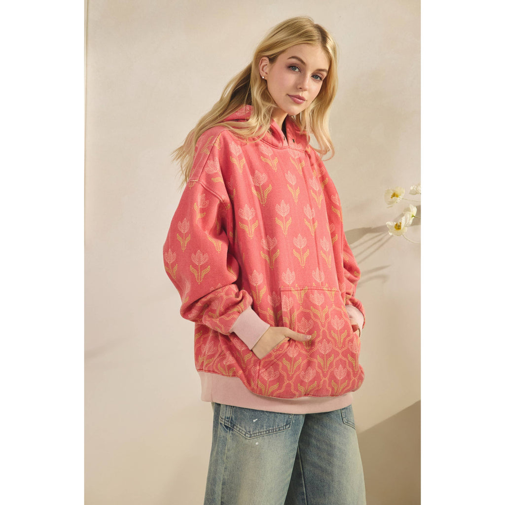 Printed Fleece Hoodie