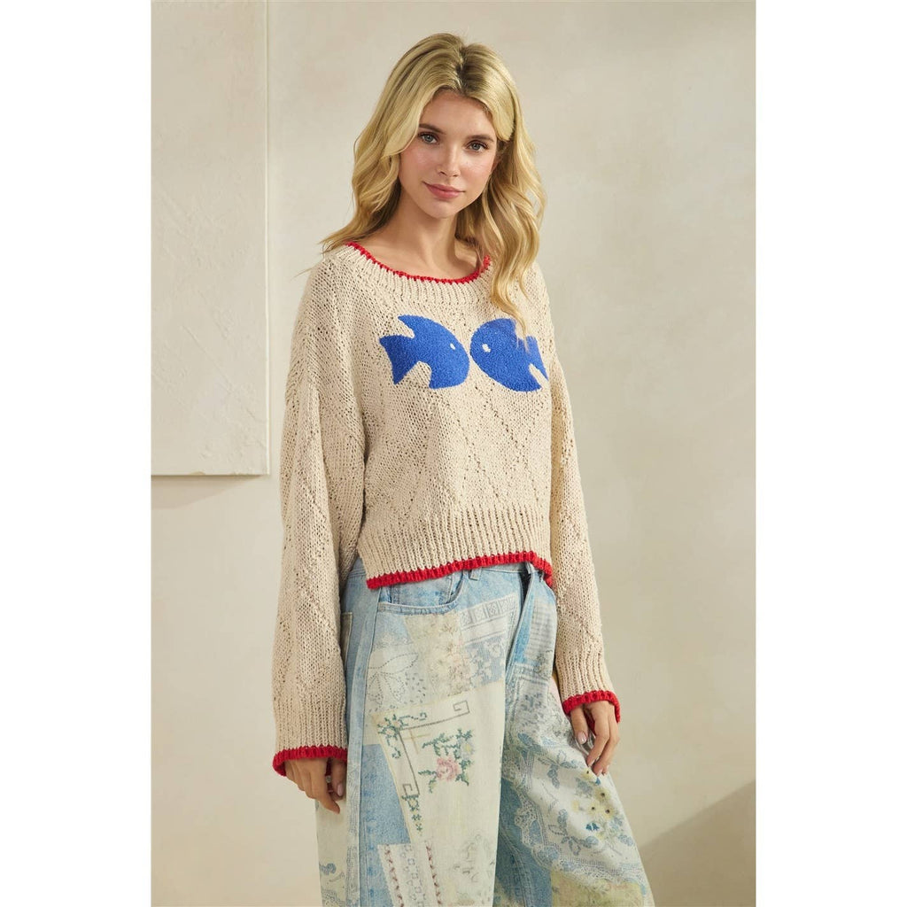Printed Knitted Sweater