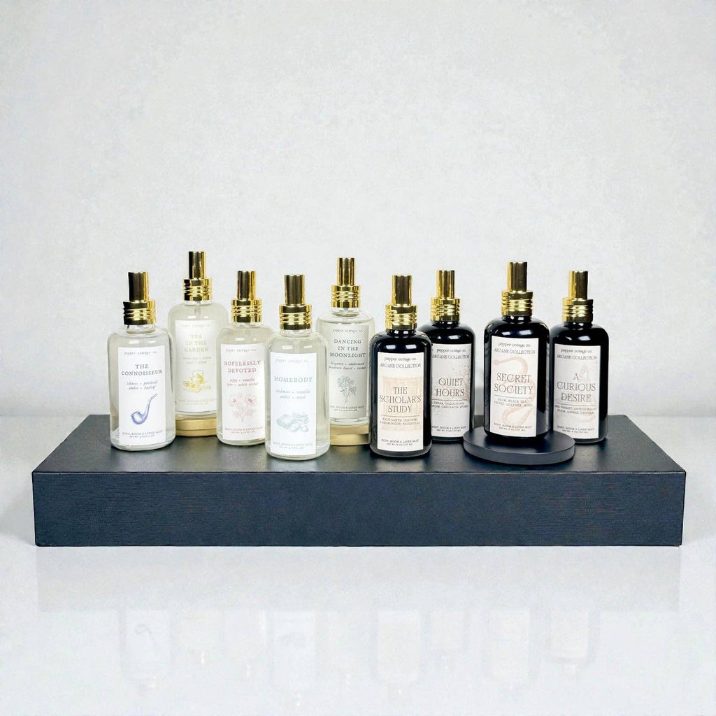 Dancing in the Moonlight 4 oz Body, Room, and Linen Mist | Bergamot, Amberwood, Mountain Laurel, Coconut| Clean, Woodsy, Floral Body & Room Mist