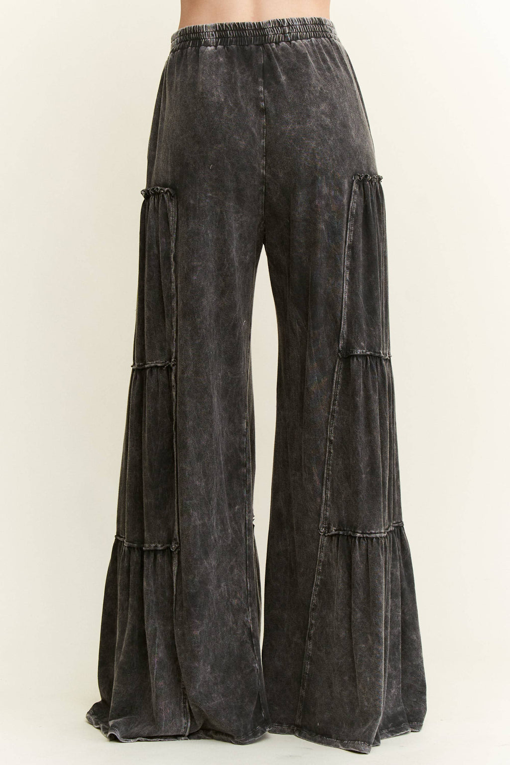 Mineral Washed Tiered Wide Leg Pants HP5033P1