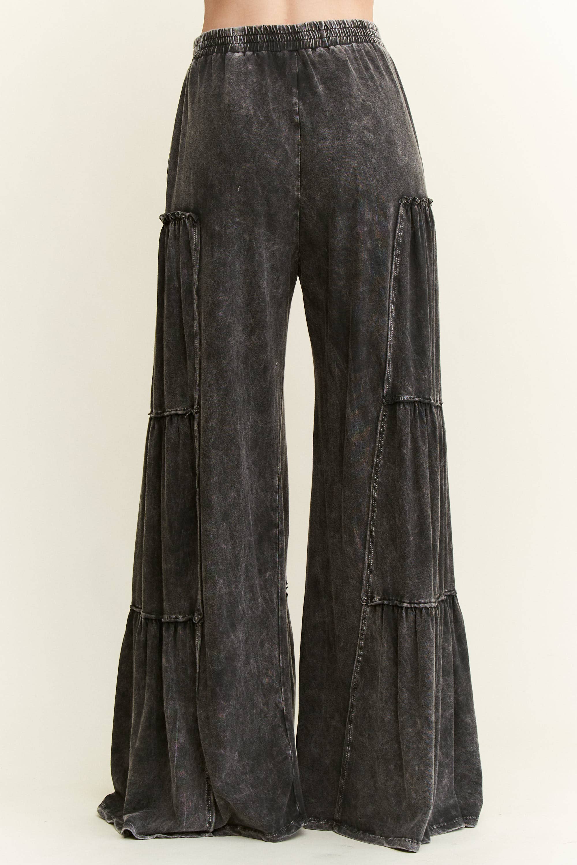 Mineral Washed Tiered Wide Leg Pants HP5033P1