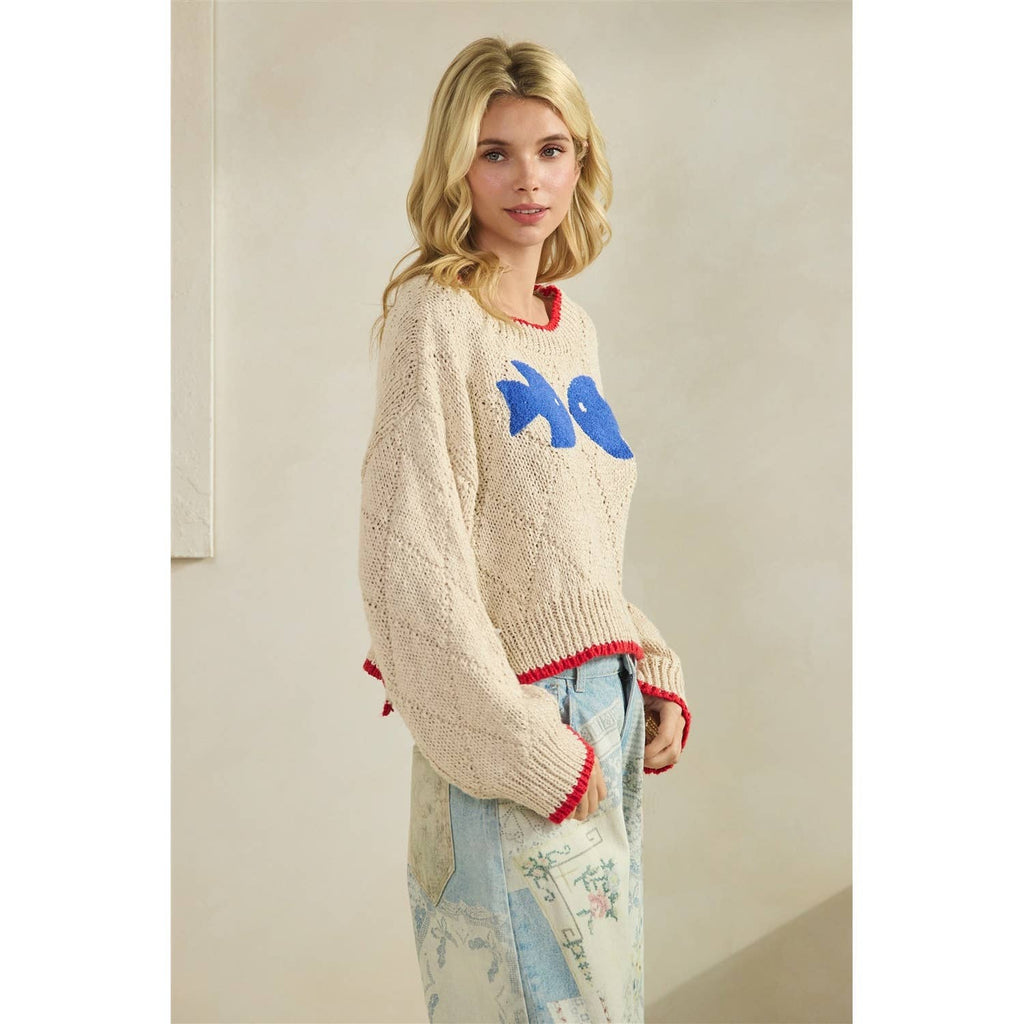 Printed Knitted Sweater