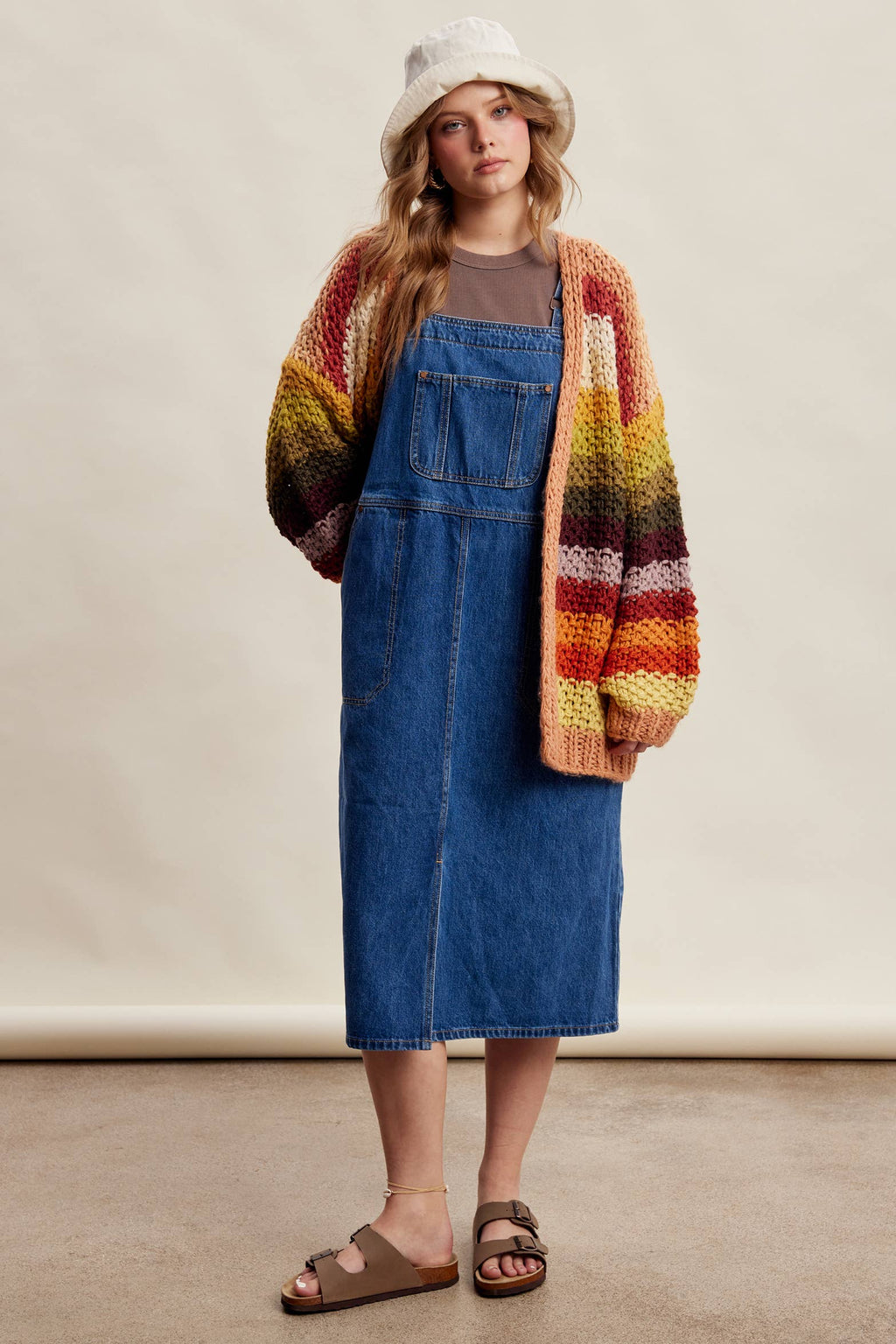 Rainbow Hand-Crochet Open Cardigan LSW0620