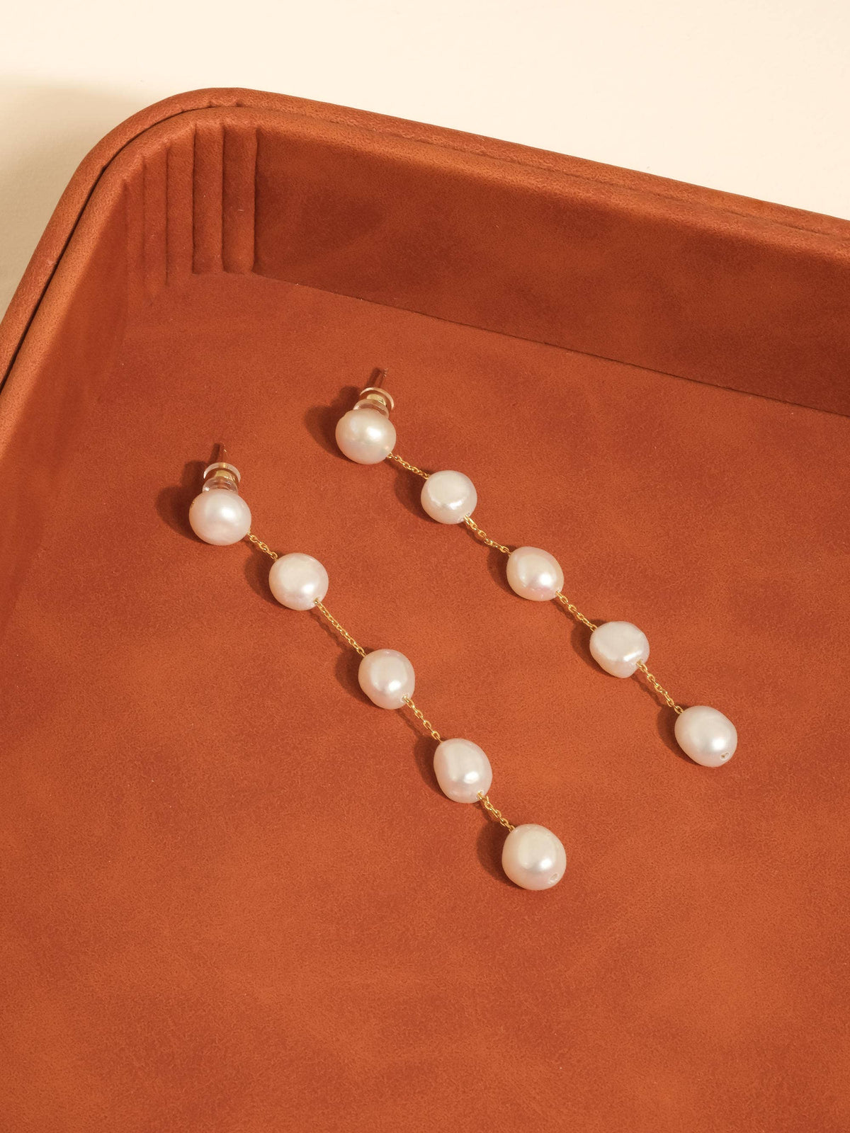 Ornella 18K Gold Vintage Freshwater Pearl Drop Earrings