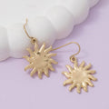 Vintage Metallic Sun Dangle Earrings