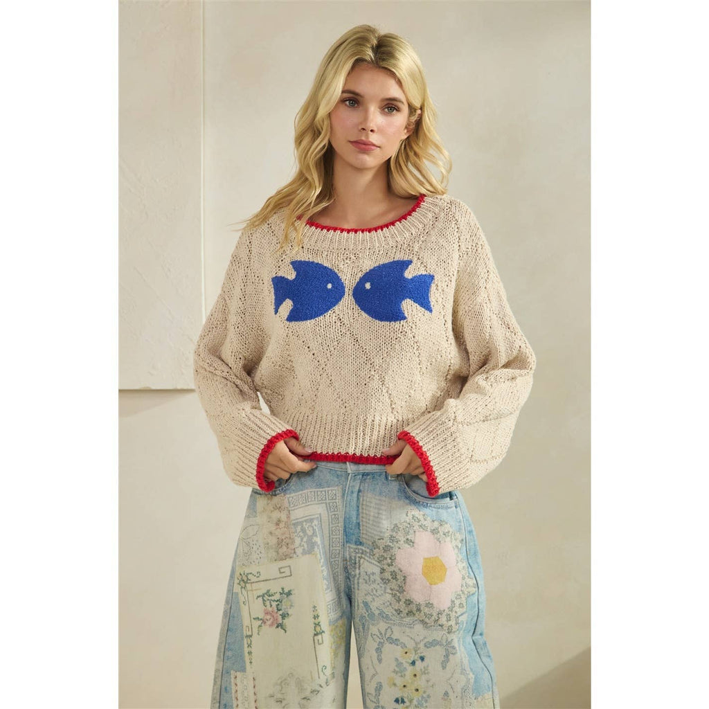 Printed Knitted Sweater