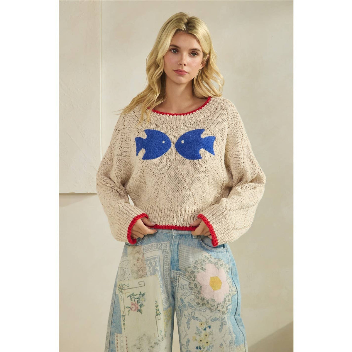 Printed Knitted Sweater