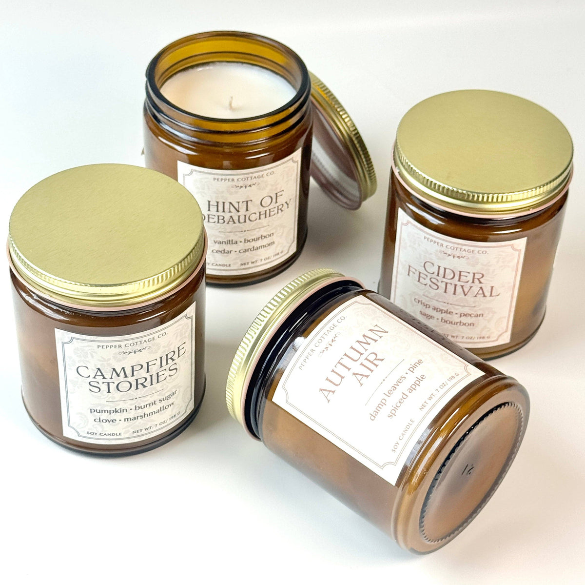 Hint of Debauchery- Vanilla,Bourbon, Cedar, Leather, Vanilla 7 oz Soy Fall Candle