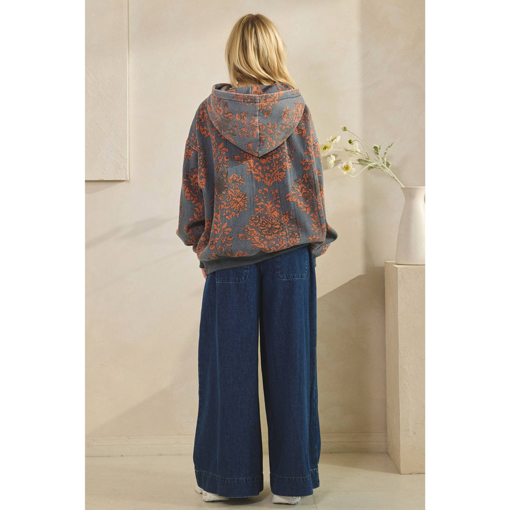 Printed Fleece Hoodie