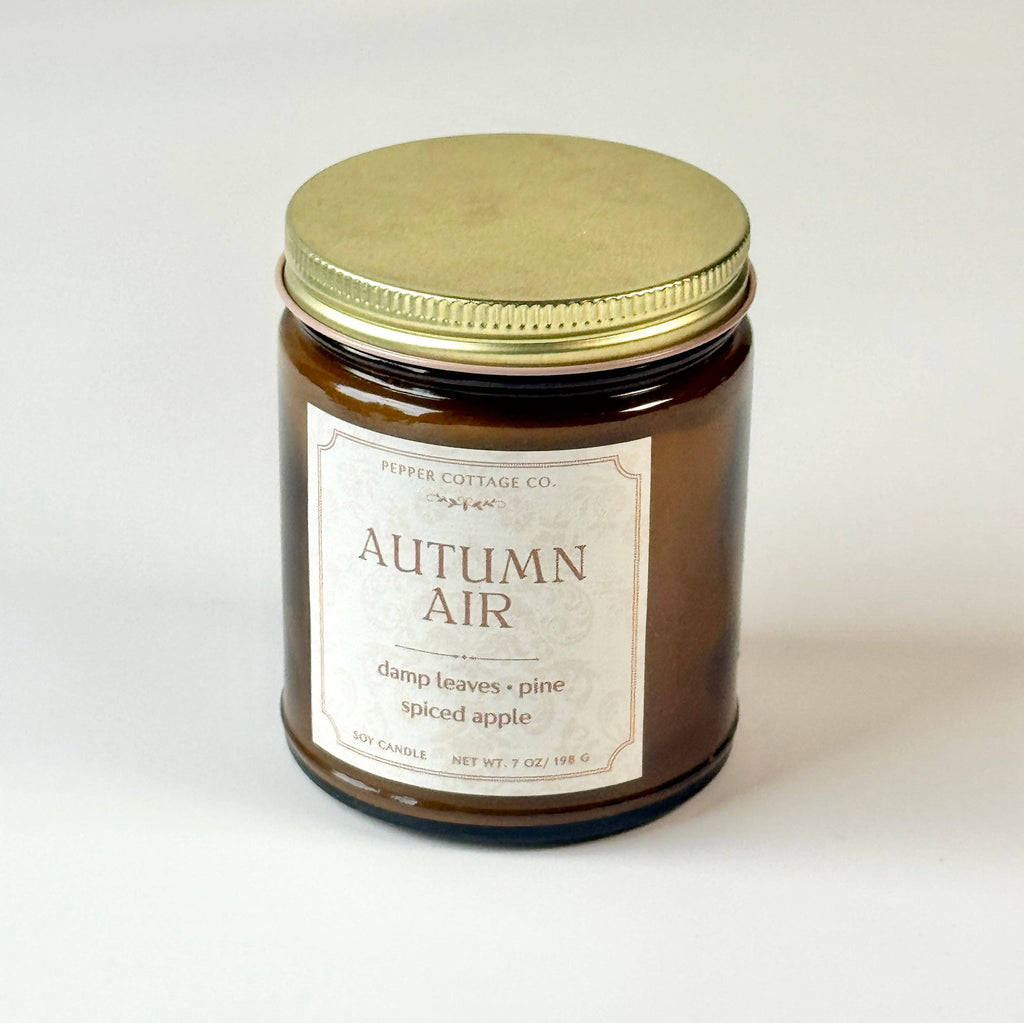 Autumn Air - Wet Leaves, Spiced Apple, Pine, Cedar 7 oz Soy Fall Candle
