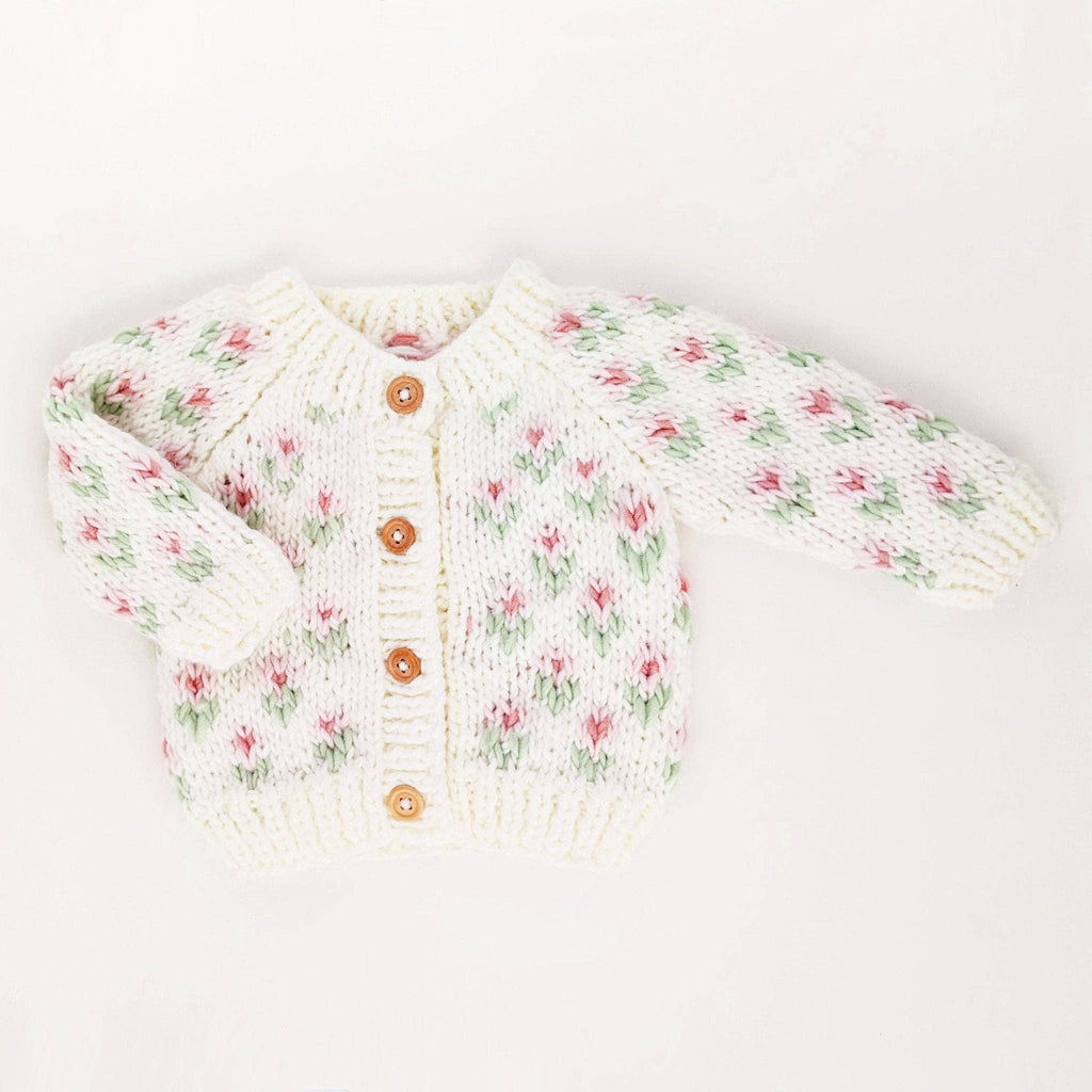 Bitty Blooms White Cardigan Sweater Baby & Toddler