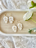 Bridal Earrings, Bridal Floral Clay Earrings