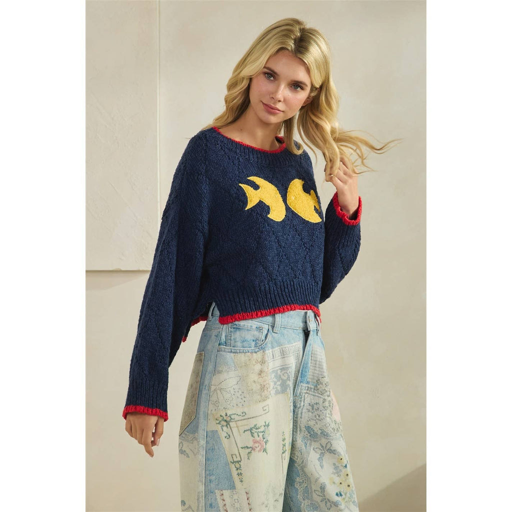 Printed Knitted Sweater