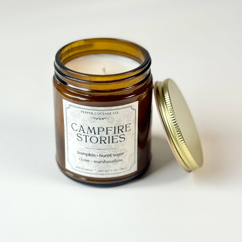 Campfire Stories - Pumpkin, Burnt Sugar, Clove, Marshmallow 7 oz Soy Fall Candle