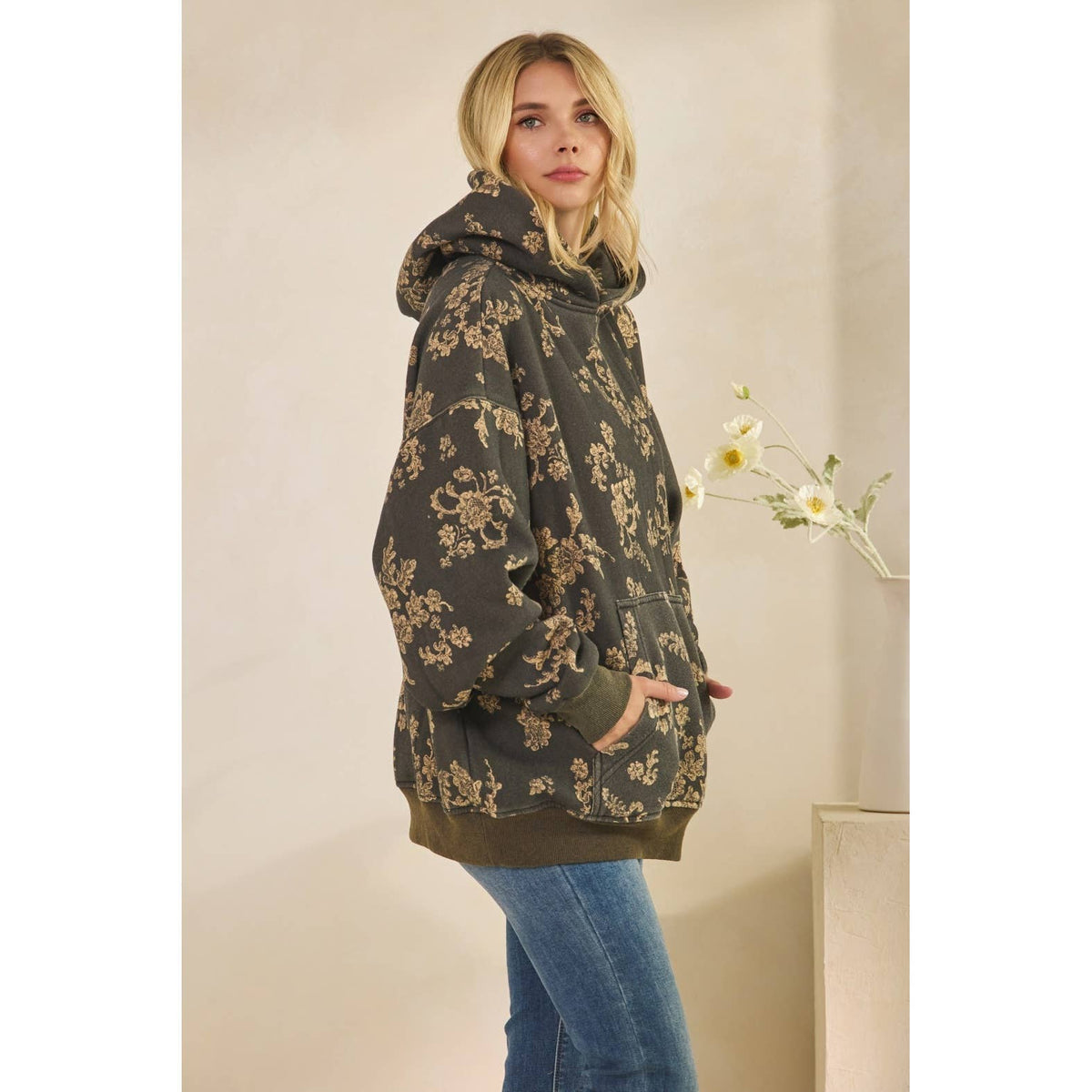 Printed Fleece Hoodie