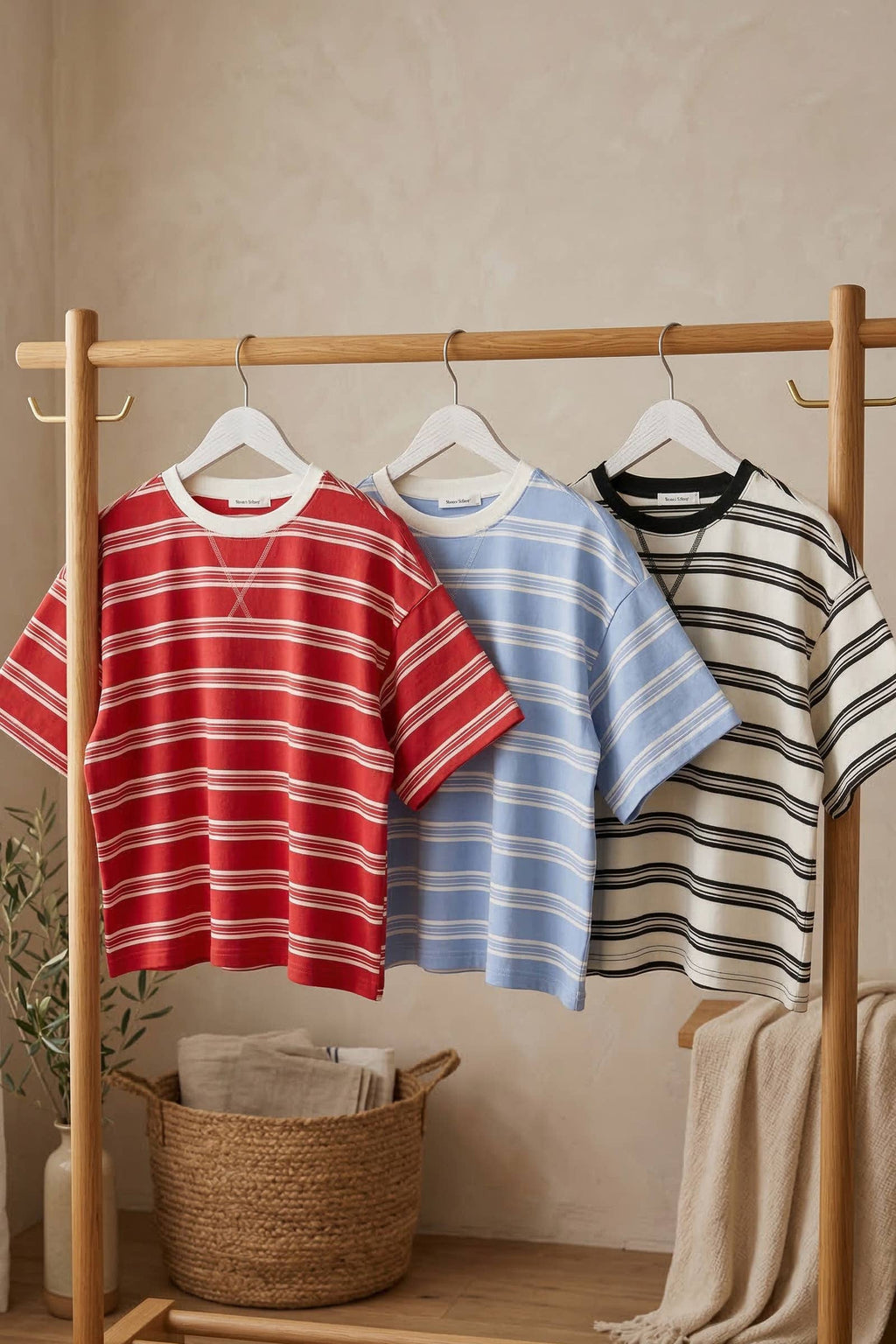 Americana Striped Oversized Tee