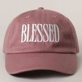 BLESSED Lettering Embroidery Baseball Cap