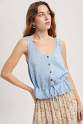 SCALLOP HEM SWEATER TANK TOP / WL25-11932