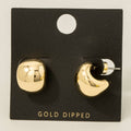 Gold Dipped Spherical Hoop Earrings