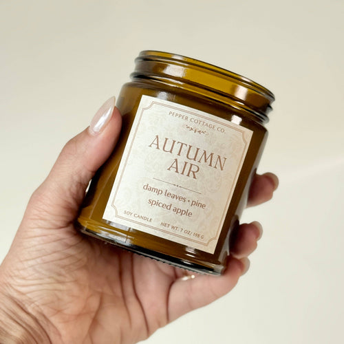 Autumn Air - Wet Leaves, Spiced Apple, Pine, Cedar 7 oz Soy Fall Candle