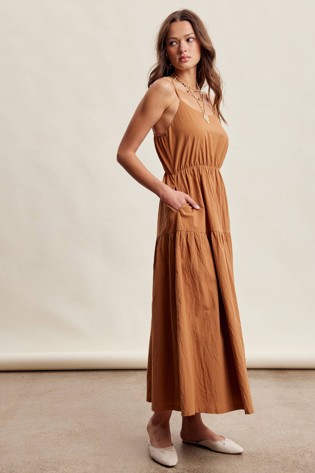Embroidered Lace Vest & Sleeveless Midi Dress Set LD1651