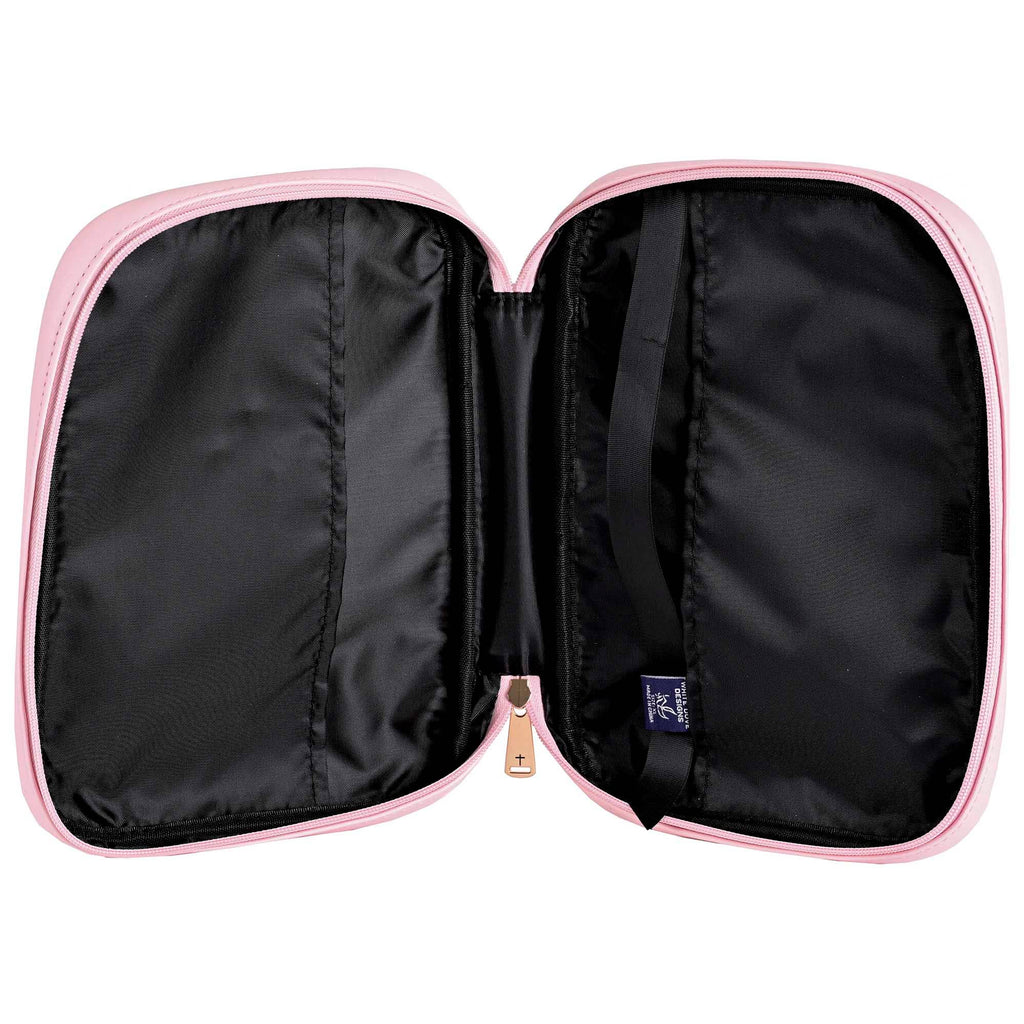 White Dove Bible Case Pink Faith Hope Love Large